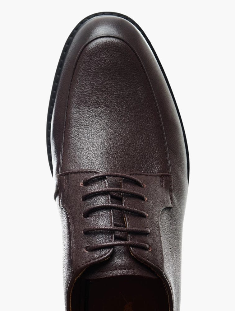 Polo Casual Shoes Polo Pebbled Derby Lace Up Brown (7682185592921)