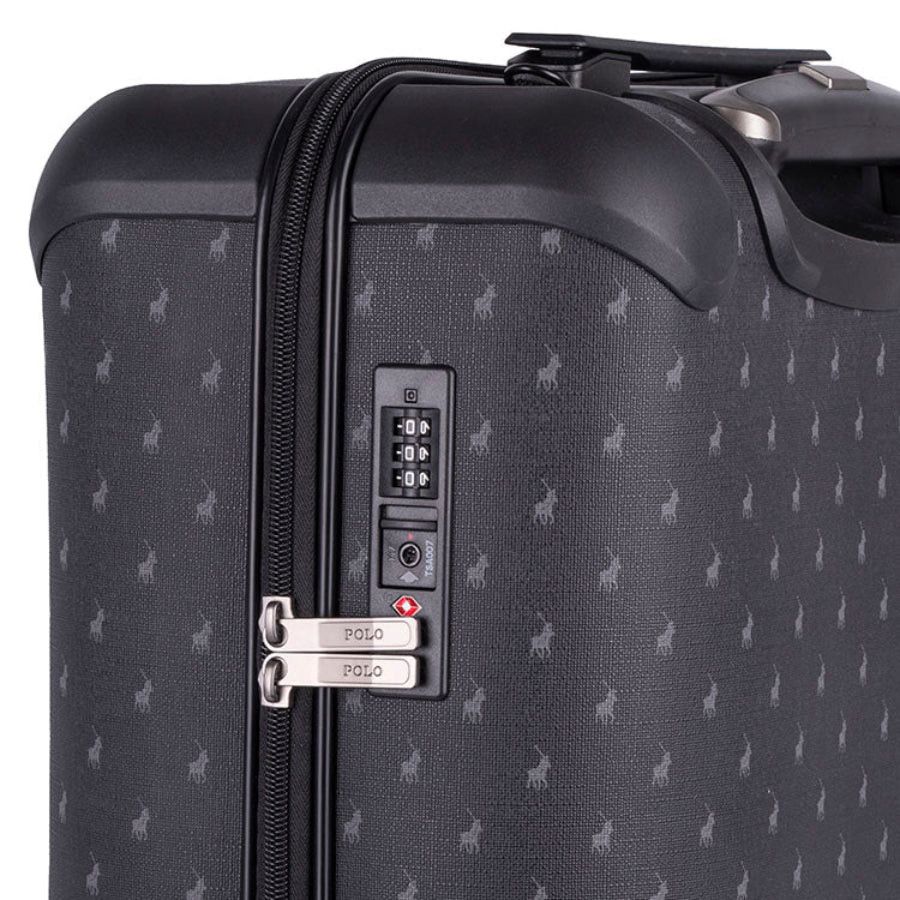 Polo Double Pack 4 Wheel Trolley Case In Charcoal PO4427188.