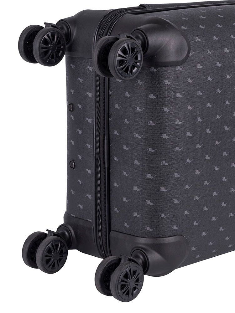Polo Double Pack 4 Wheel Trolley Case In Charcoal PO4427188.