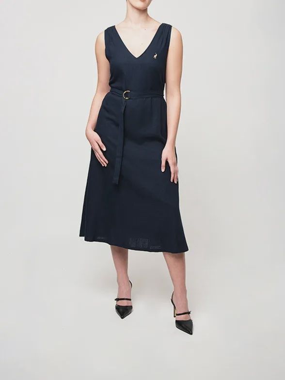 Polo Dress Polo Sadie Belted Dress Navy