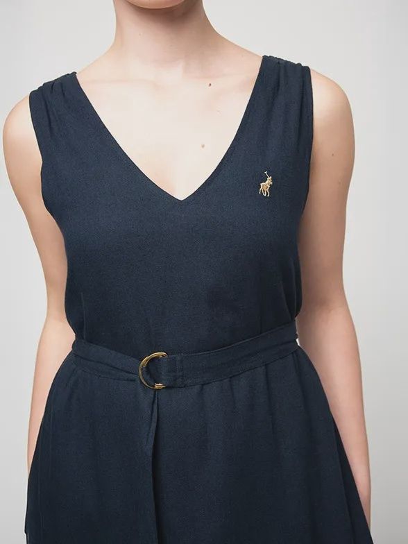 Polo Dress Polo Sadie Belted Dress Navy