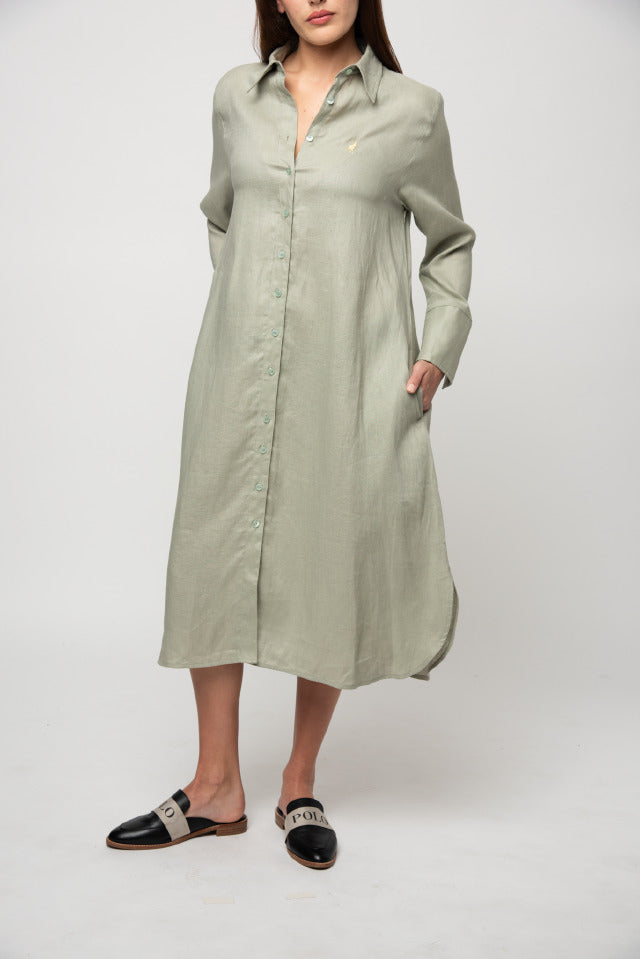 POLO Dress Polo Women Julia Long Sleeve Longer Lenth Shirt Willow