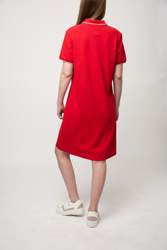 Polo Dress Polo Women Leah Short Sleeve Golfer Dress Red