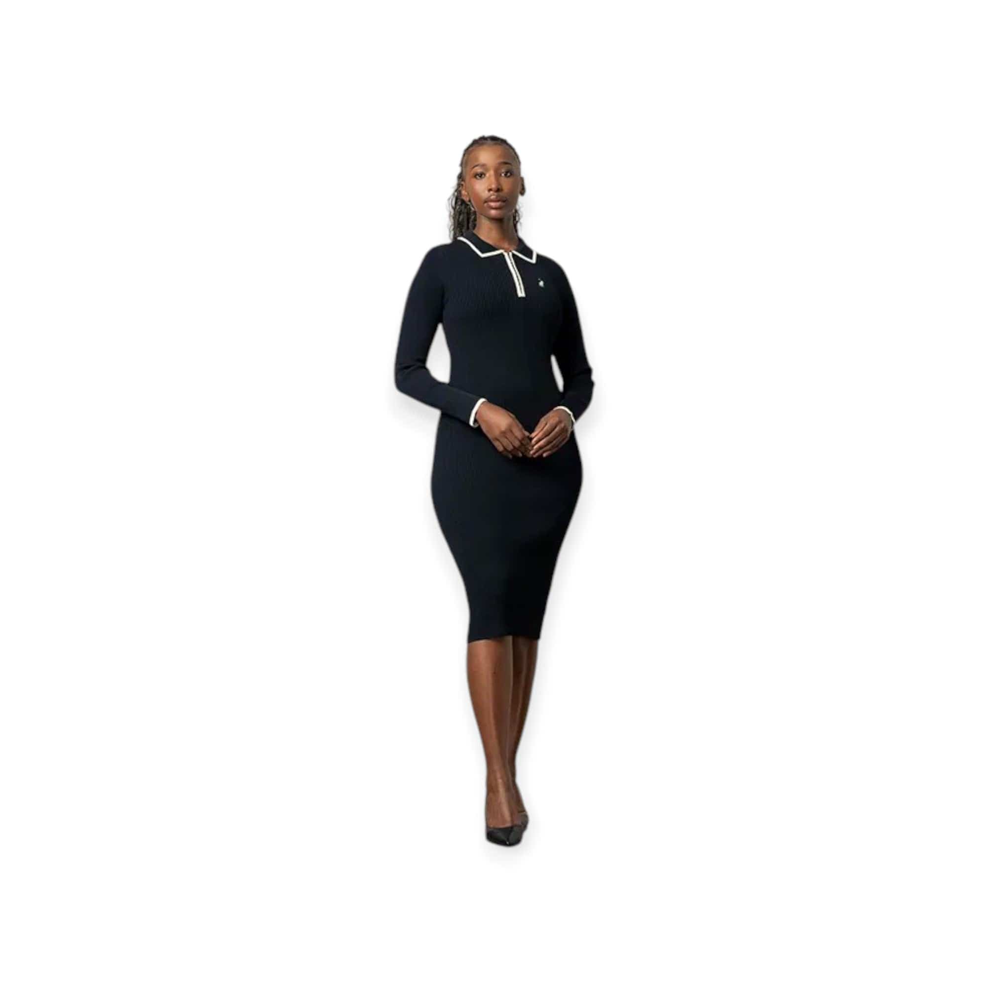Polo Dress Polo Womens Laya Long Sleeve Knitted Golfer Dress