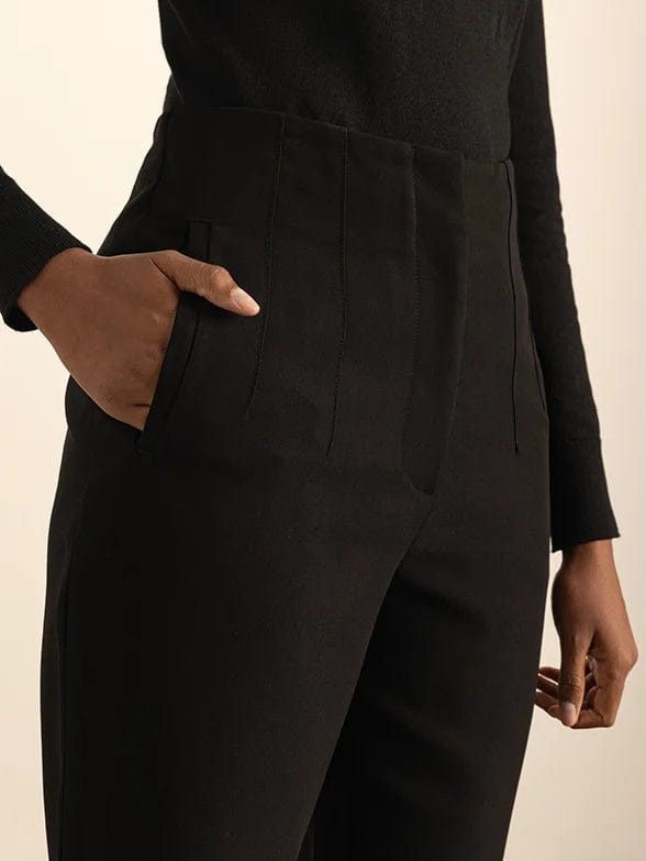 Polo Formal Pants Polo Women Slim Pants Black