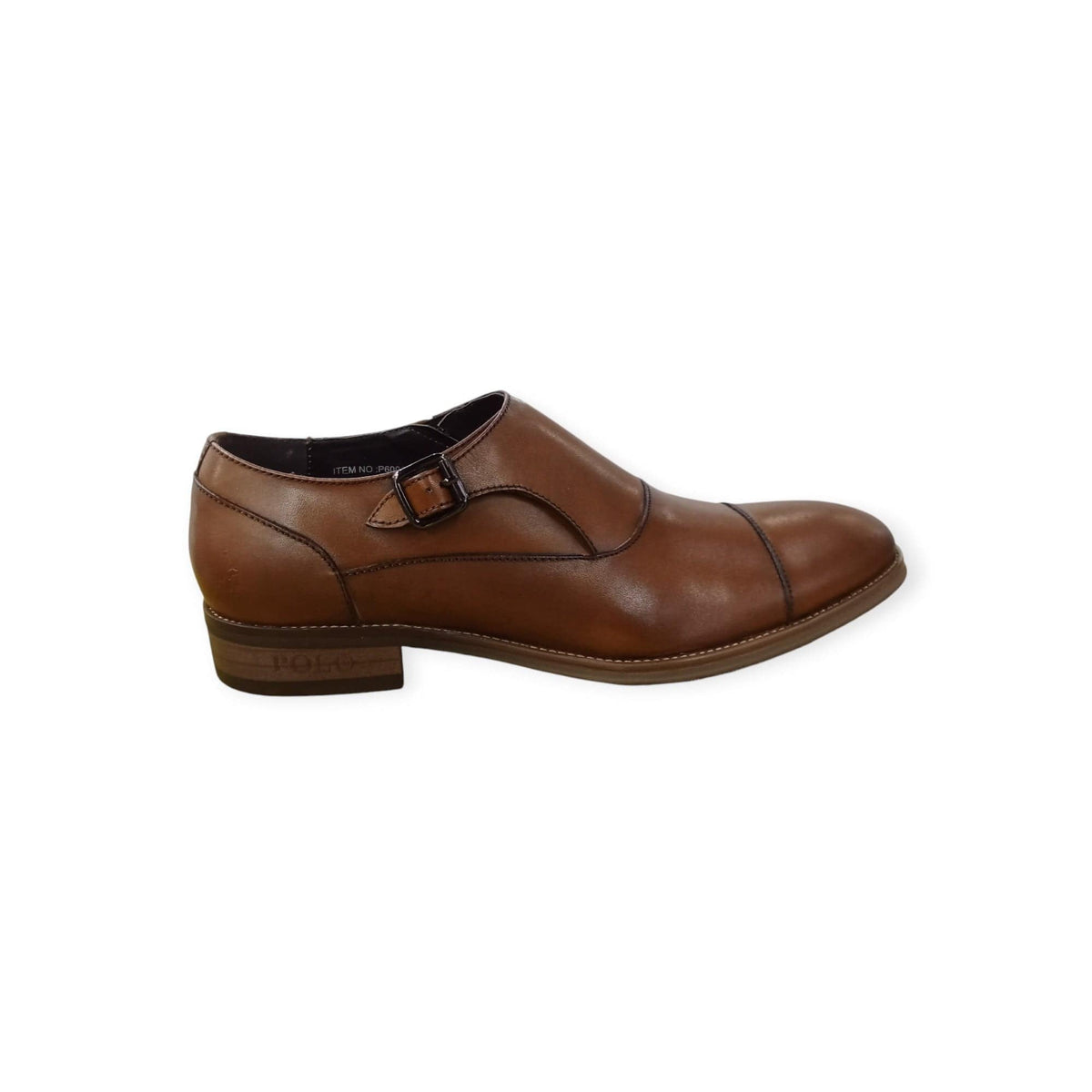 Polo Formal Shoes Polo Men's Side Buckle Toe Cap Monk Tan (7803675607129)