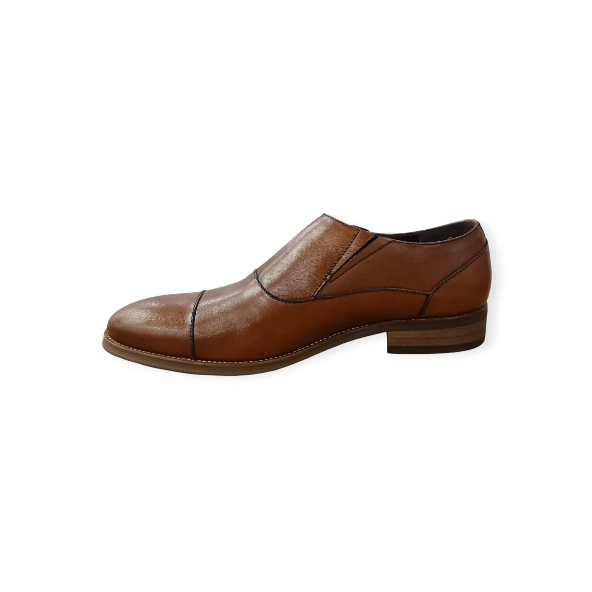 Polo Formal Shoes Polo Men's Side Buckle Toe Cap Monk Tan (7803675607129)