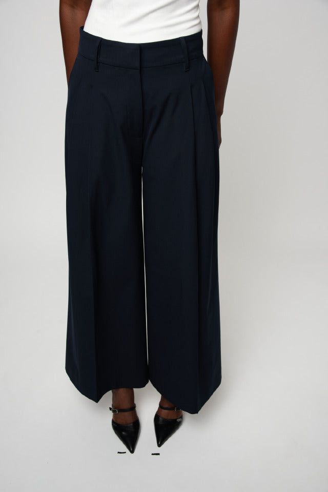 Polo Formal Trouser Polo Women Cara Wide Leg Suit Pant Navy