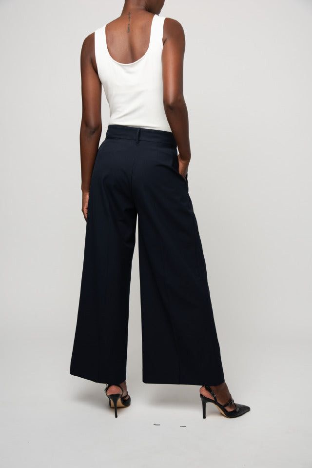 Polo Formal Trouser Polo Women Cara Wide Leg Suit Pant Navy