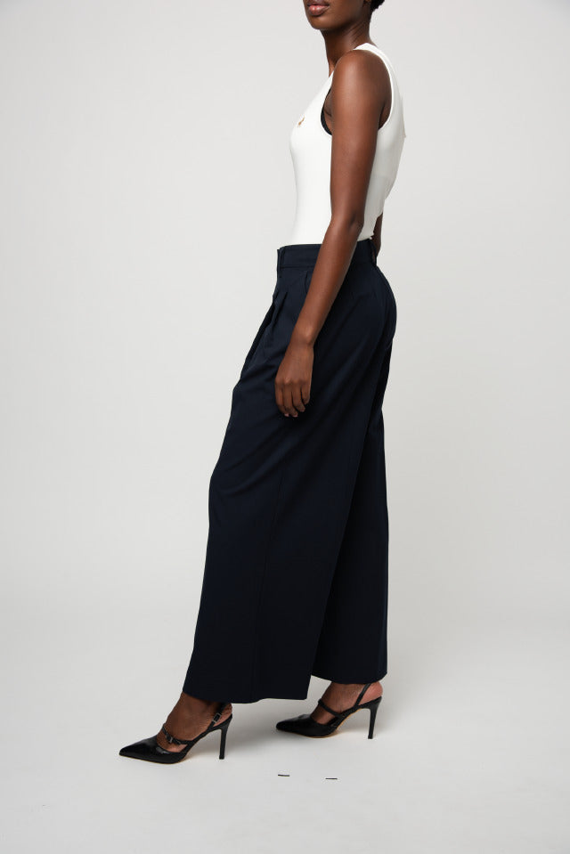 Polo Formal Trouser Polo Women Cara Wide Leg Suit Pant Navy