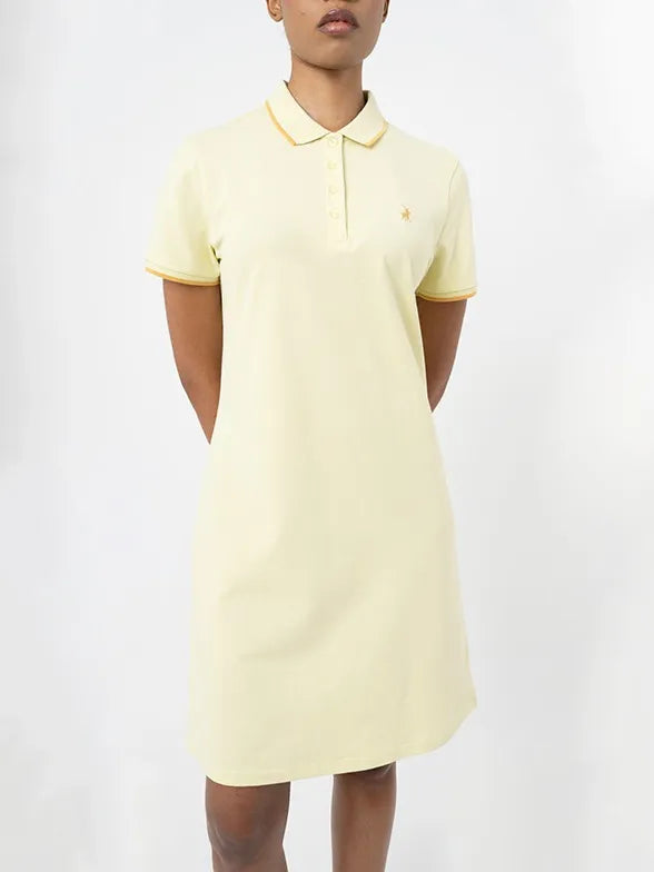 Polo Golf Dress Polo Leah Short Sleeve Golfer Dress Soft Yellow