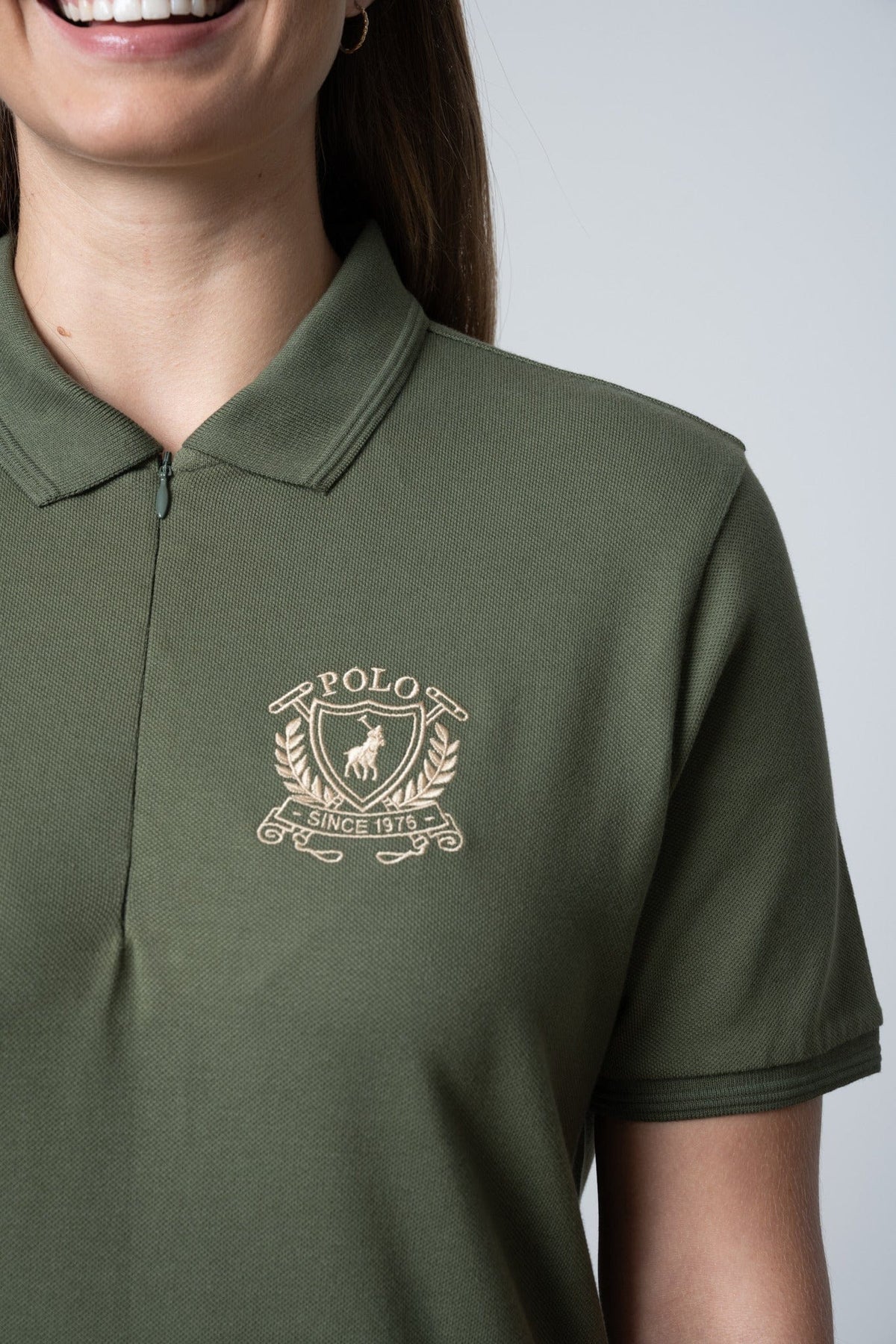 Polo Golf Dress Polo Women Cara Short Sleeve Golfer Dress Olive