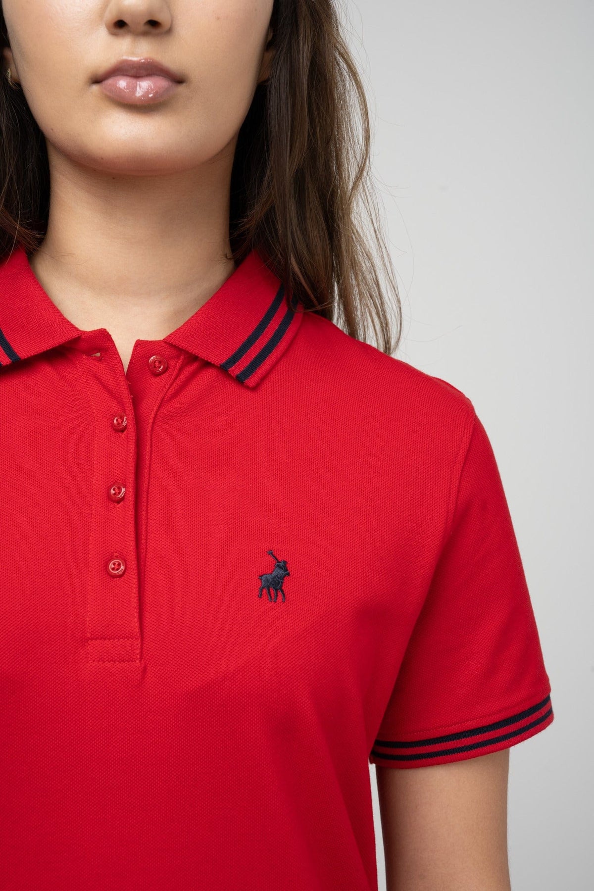 Polo Golf Dress Polo Women's Leah Short Sleeve Golfer Dress Red
