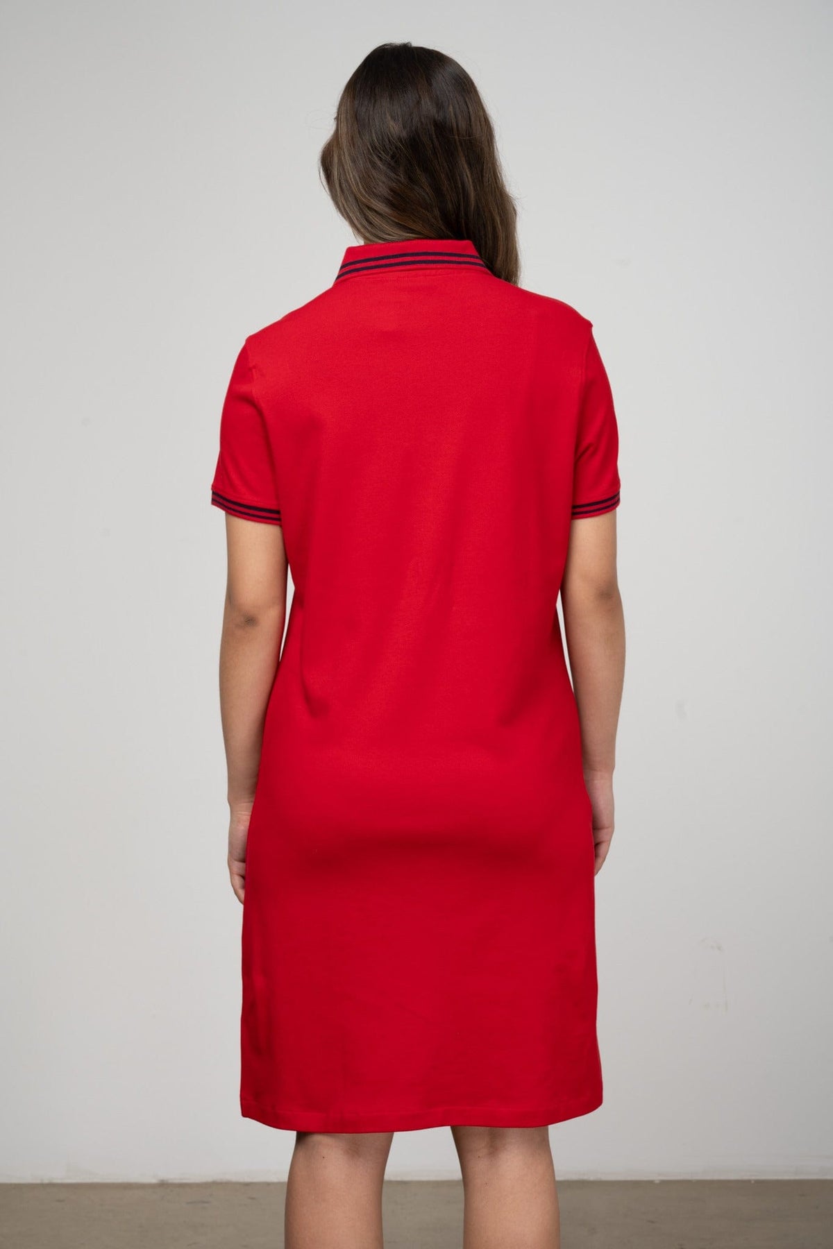 Polo Golf Dress Polo Women's Leah Short Sleeve Golfer Dress Red