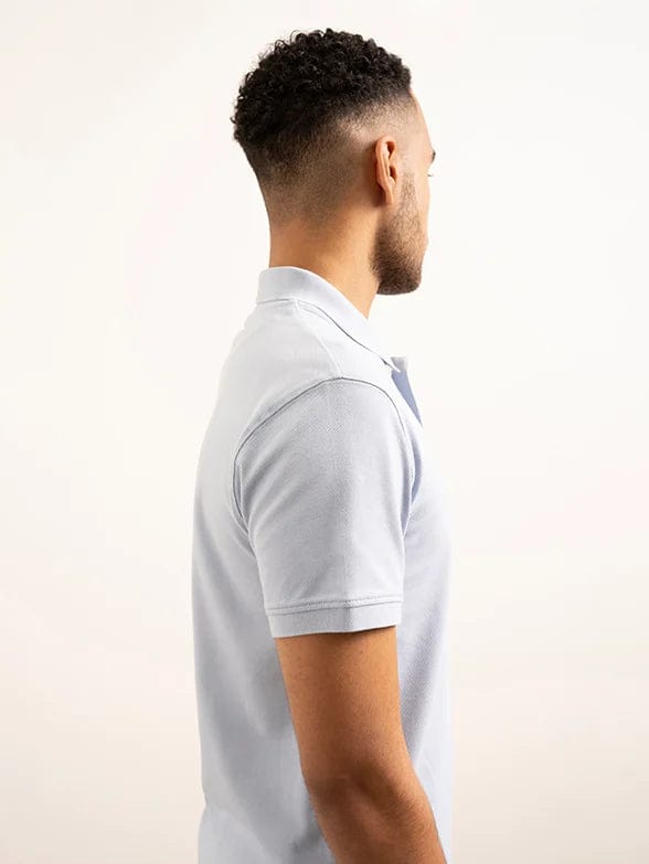 Polo Golf T Shirt Polo Light Blue Pique Short Sleeve Golfer (7685332631641)