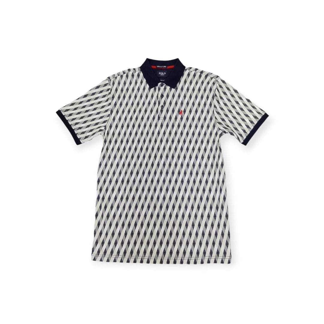 polo Golf T Shirt Polo Men's Small Geometric Print  Golfer Navy (7787931566169)