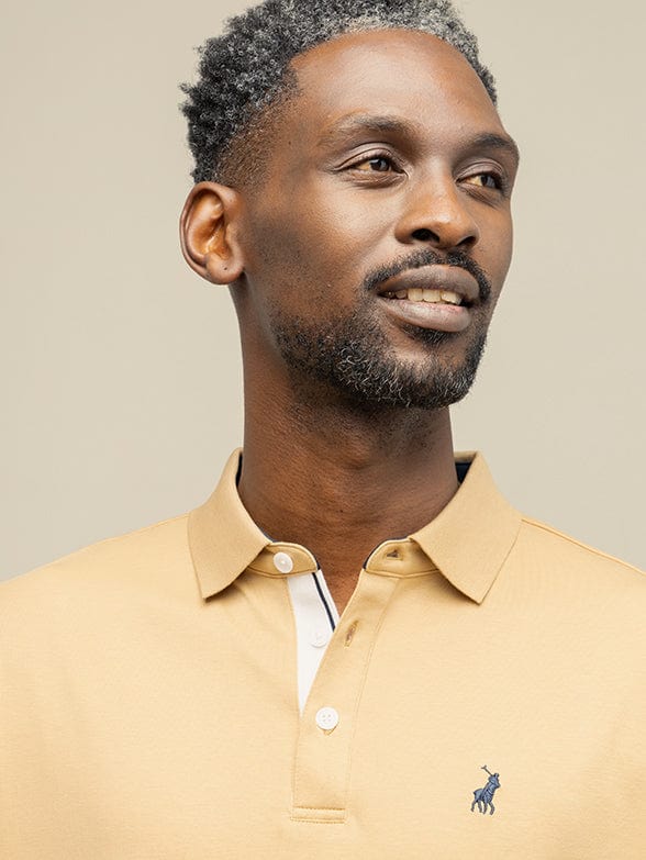 Polo Golf T Shirt Polo Mens Long Sleeve Mercerised Golfer (7658996072537)