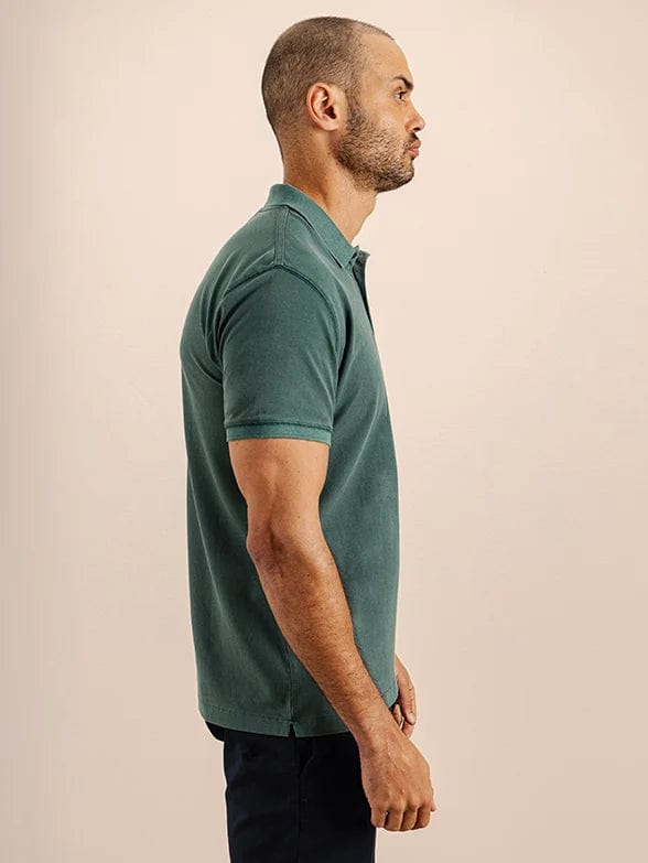 Polo Golf T Shirt Polo Overdyed Golfer Turquoise