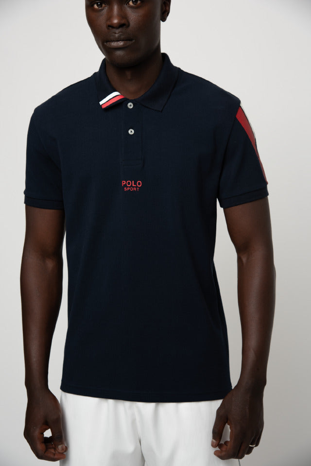 Polo Golf T Shirt Polo Short Sleeve Active Pony Golfer Navy
