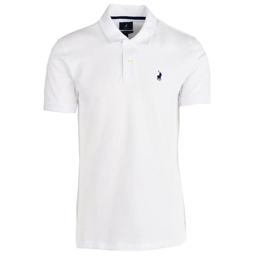 Polo Stretch Pique Mens Golfer White for Sale Lowest Price