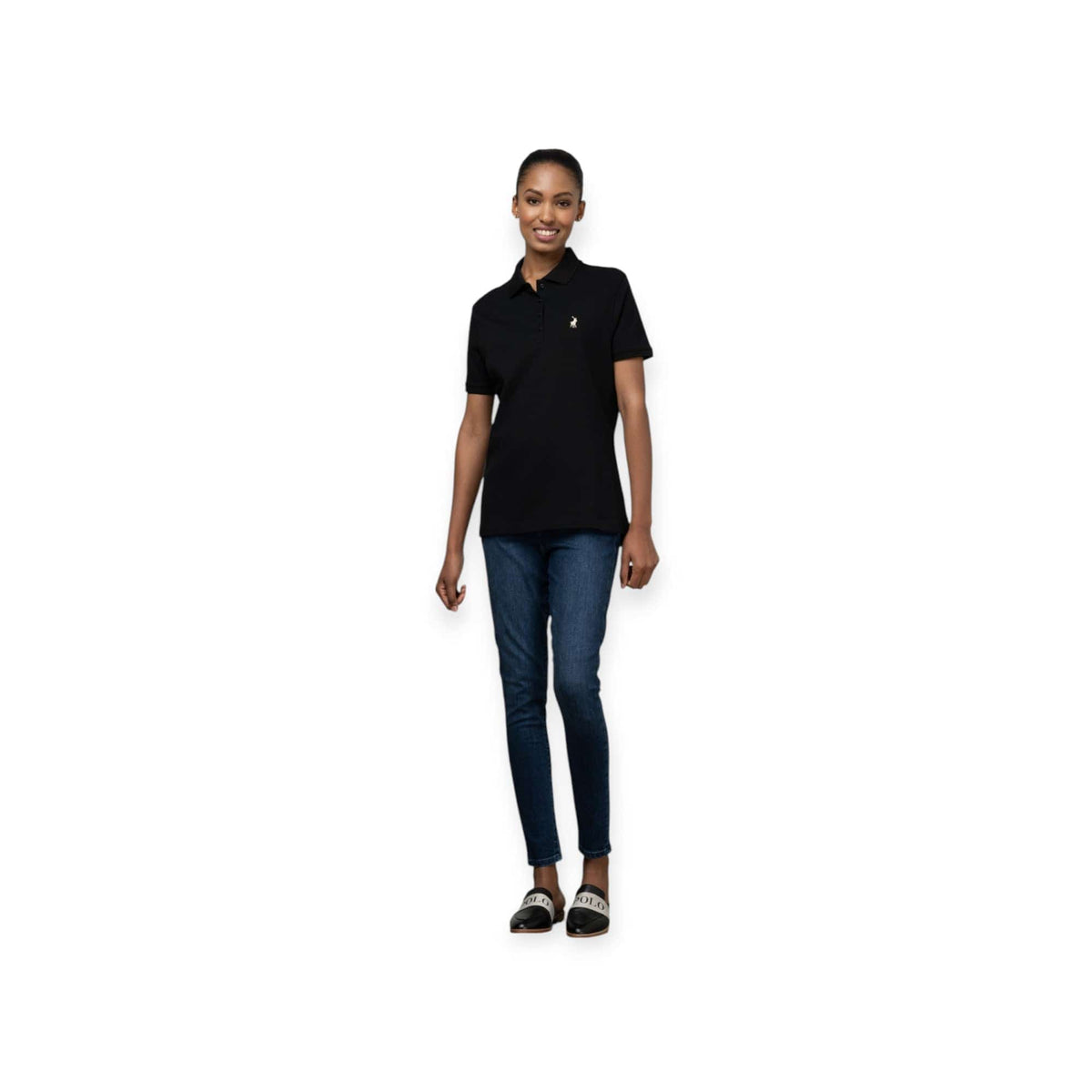 Polo Golf T Shirt Polo Women Margot Short Sleeve Golfer Black