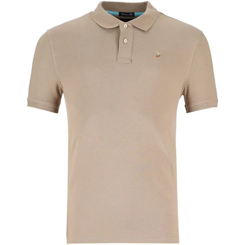 Polo Golf T Shirt S Polo Essential Pique Short Sleeve Taupe