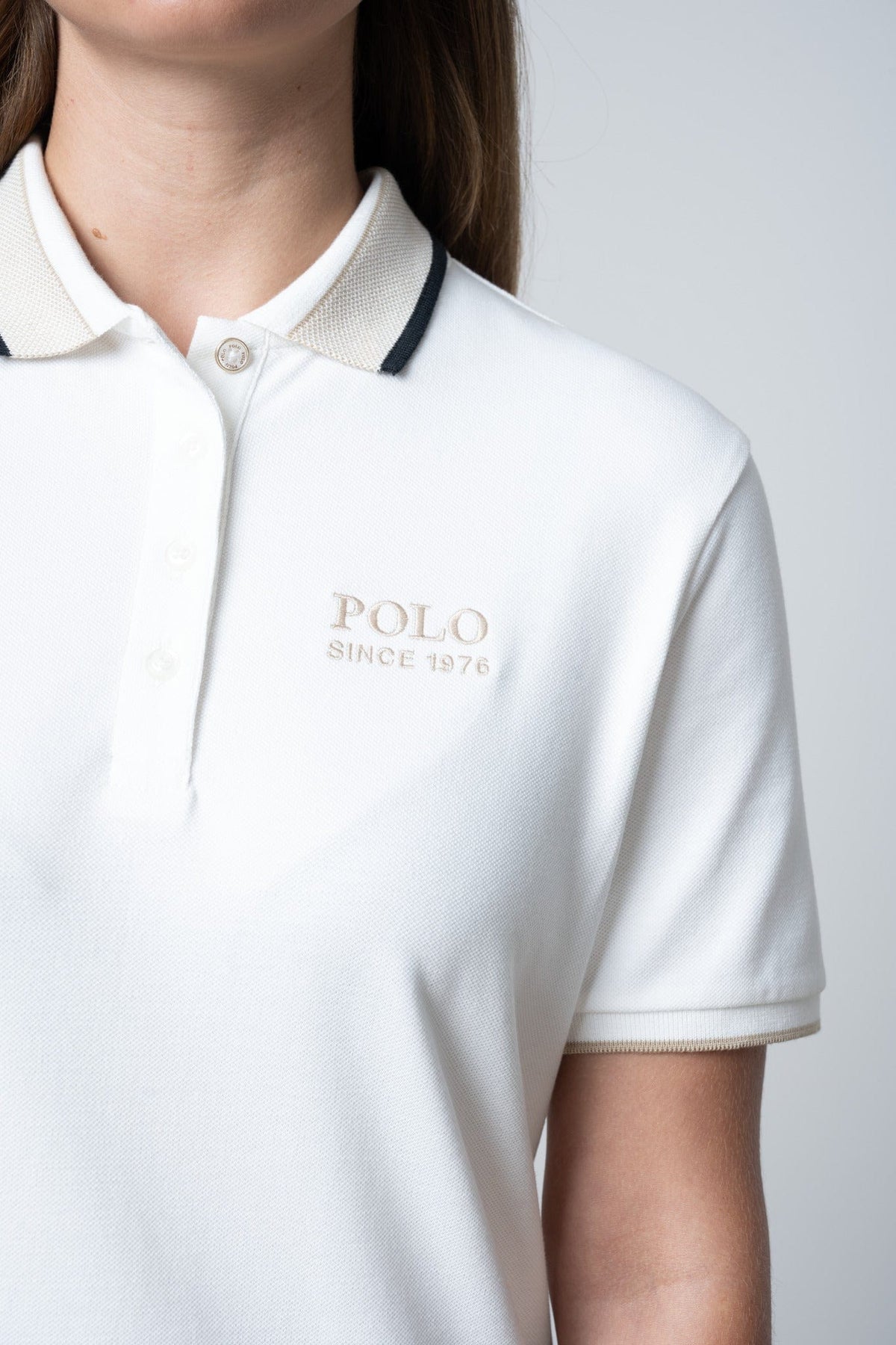 Polo Golfer Dress Polo Women Macey Short Sleeve Tipped Golfer Dress Off White