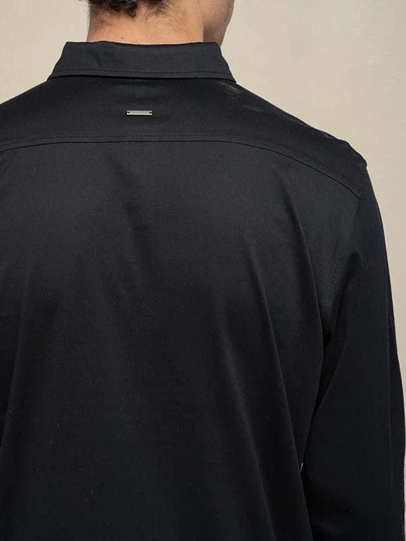 Polo Golfer Polo Mens Long Sleeve Mercerised Golfer Black