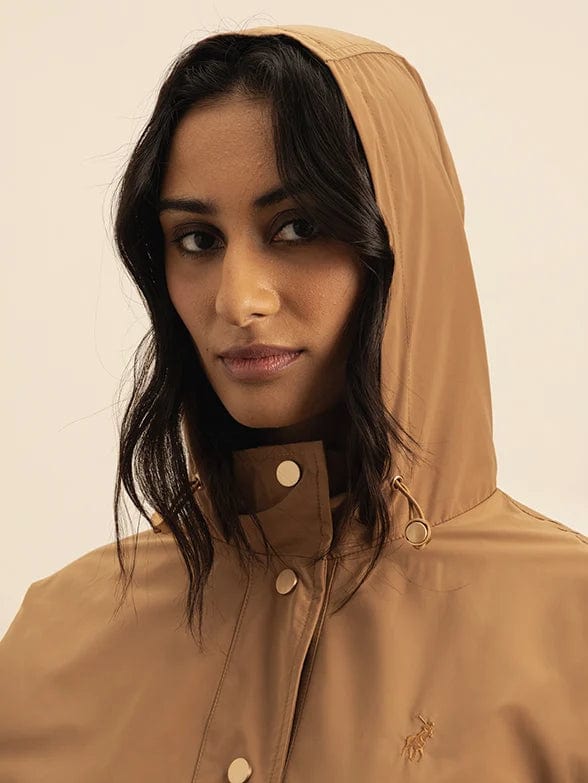 Polo Jacket Polo Ladies Long Sleeve Parka Jacket Camel