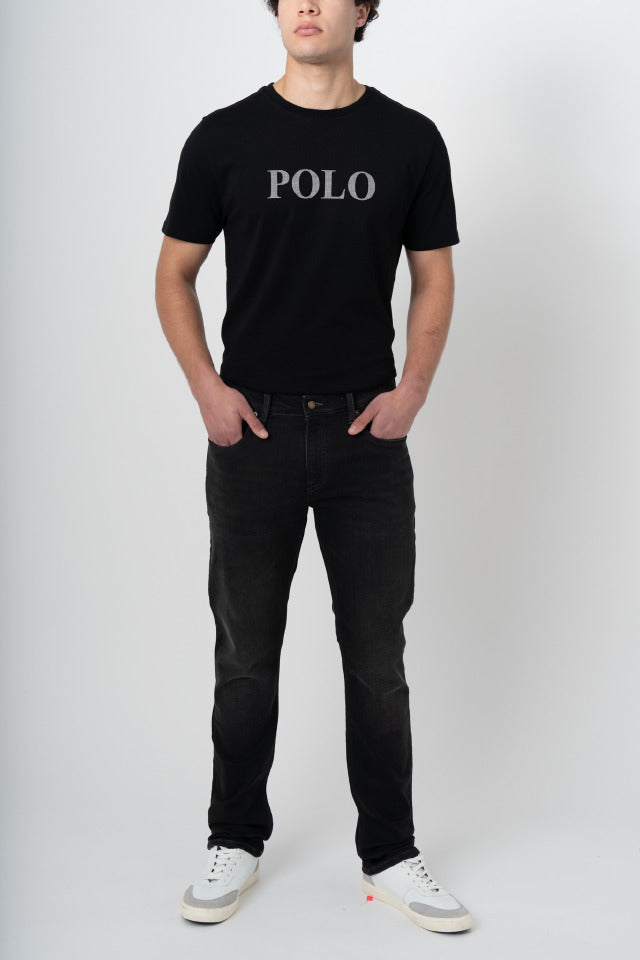 Polo Jeans Polo Men's Knitted Slim Denim Black