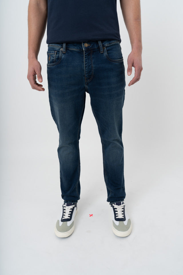 Polo Jeans Polo Men's Knitted Slim Denim Dark Wash