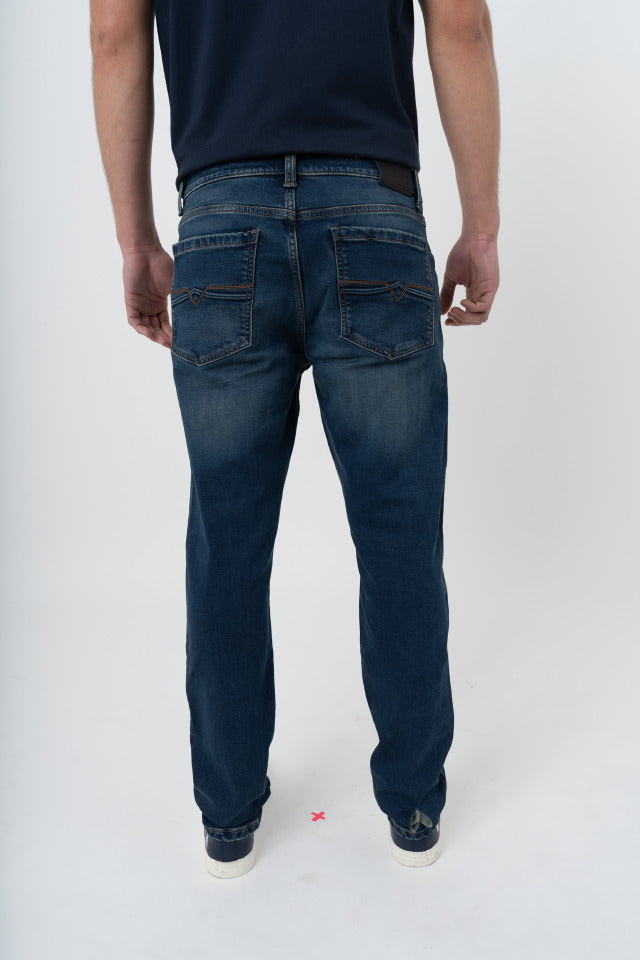 Polo Jeans Polo Men's Knitted Slim Denim Dark Wash