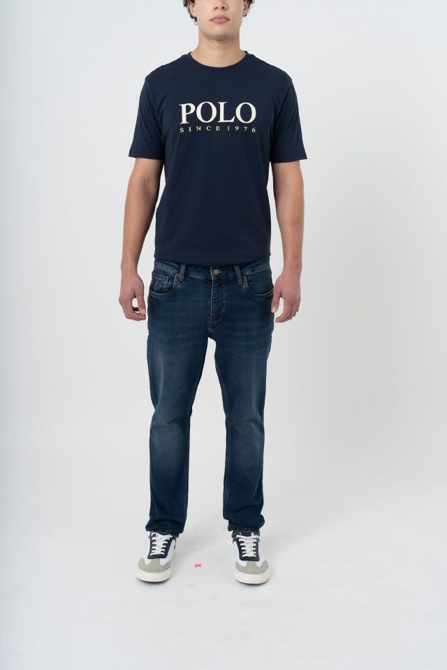 Polo Jeans Polo Men's Knitted Slim Denim Dark Wash