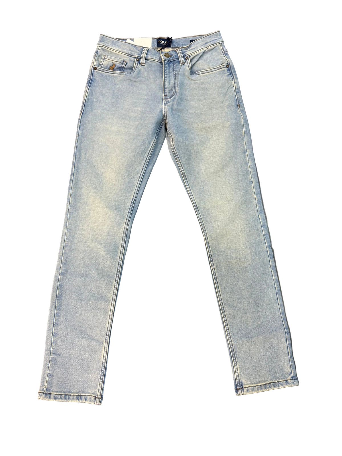 Polo Jeans Polo Mens Knitted Slim Leg Denim Light Wash 0062633