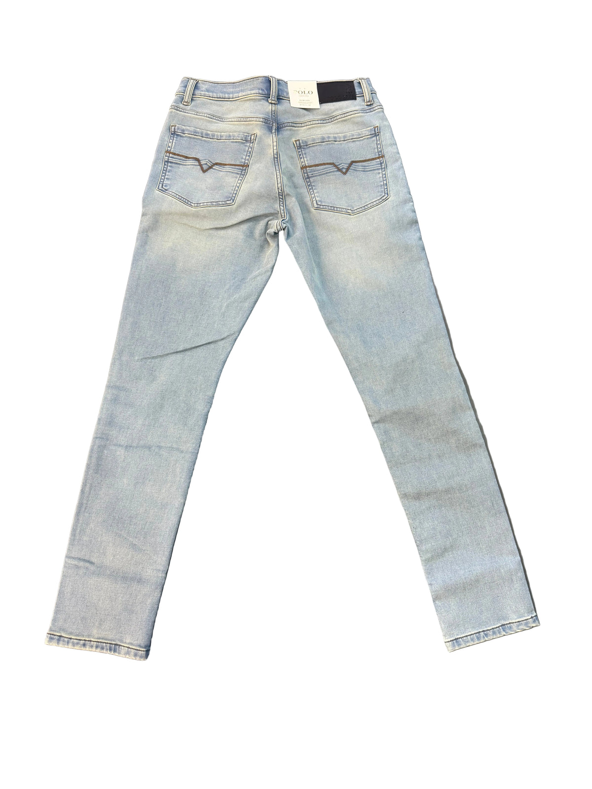 Polo Jeans Polo Mens Knitted Slim Leg Denim Light Wash 0062633