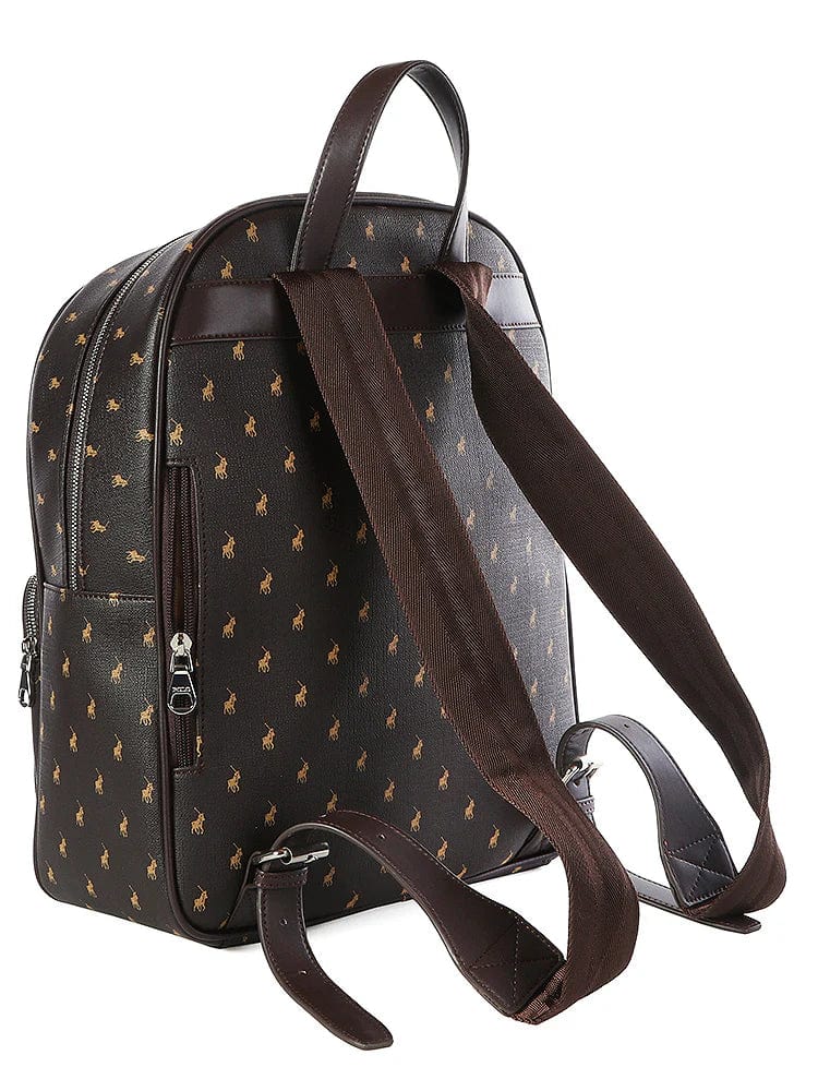 polo Ladies Backpack Brown Polo Women's Signature Travel Backpack (7712075219033)