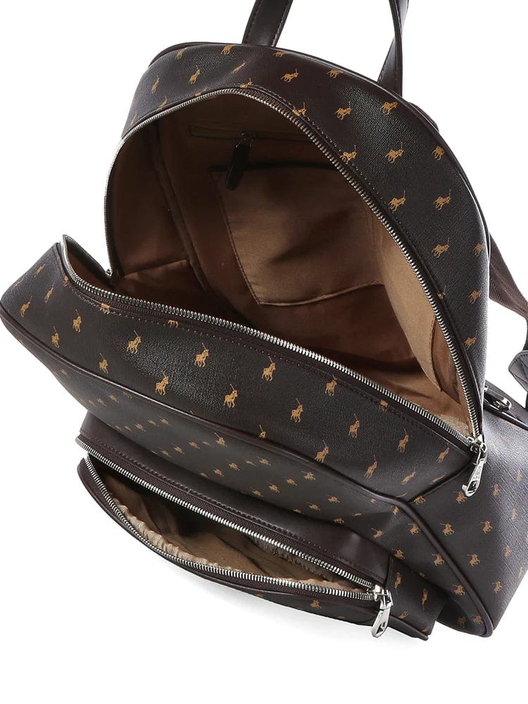 polo Ladies Backpack Brown Polo Women's Signature Travel Backpack (7712075219033)
