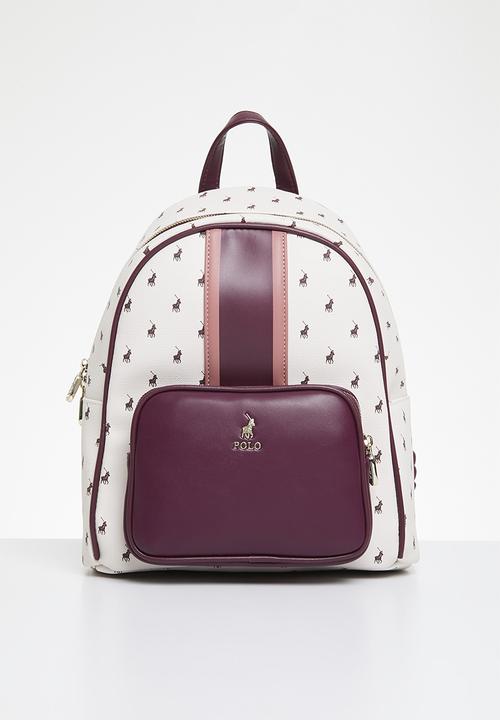 polo Ladies Handbags Cream Polo Women's Camden Backpack (7711633375321)