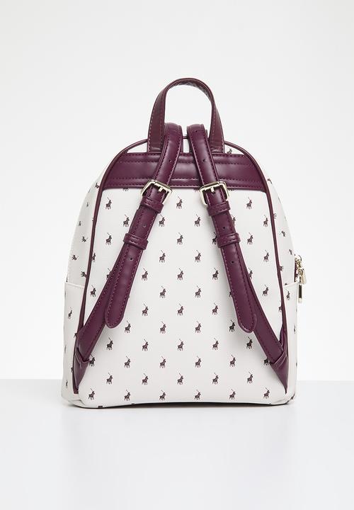 polo Ladies Handbags Cream Polo Women's Camden Backpack (7711633375321)