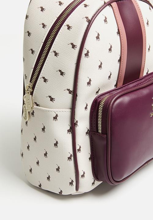 polo Ladies Handbags Cream Polo Women's Camden Backpack (7711633375321)