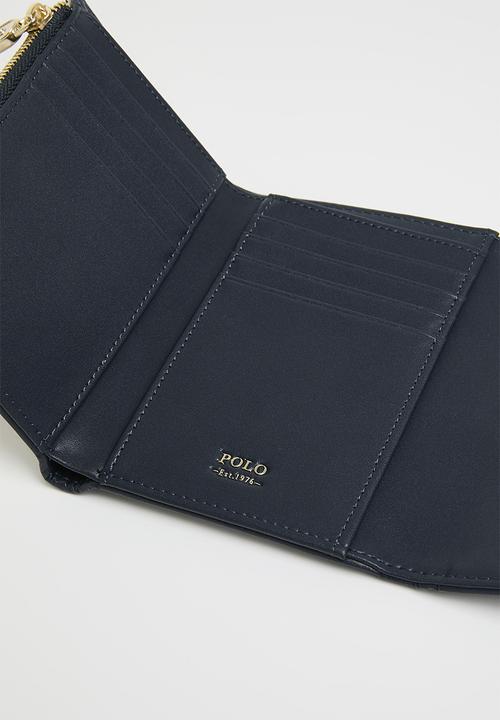 Polo Ladies Handbags Polo Preston Compact Trifold Purse Bag  Navy