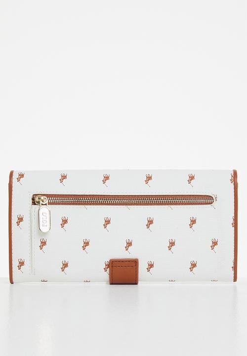 Polo Ladies Purse Polo Iconic Clutch Purse  White POS432351