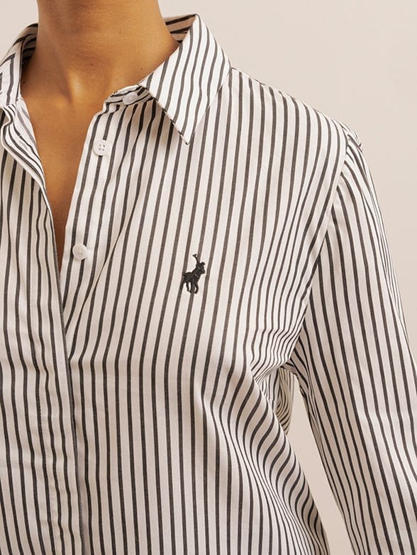 Polo LADIES SHIRT Ladies Long Sleeve  Basic Shirt Black (7286553641049)