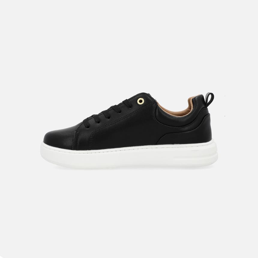Polo Ladies Sneaker Polo Classic Leather Sneaker- Black & Gold 0072536