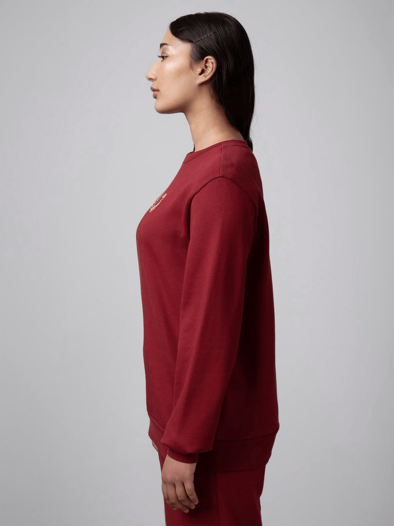 Polo Ladies Sweater Polo Women Amelia Long Sleeve Embellished Picante Red