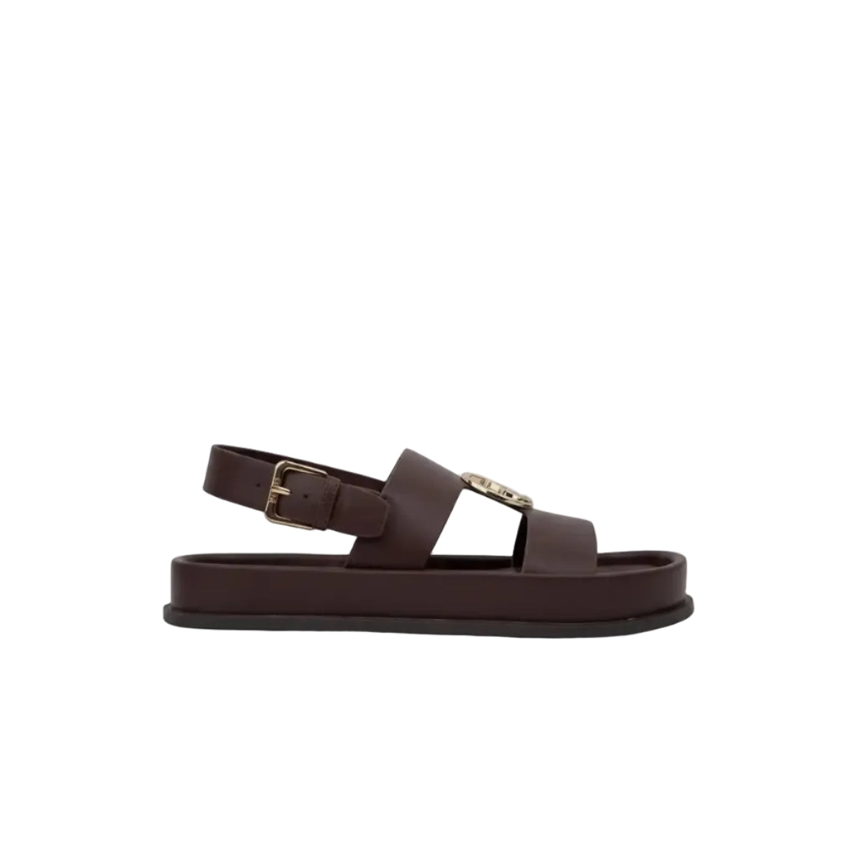 Polo Womens Moulded Trim Leather Sandals-Brown 0076253