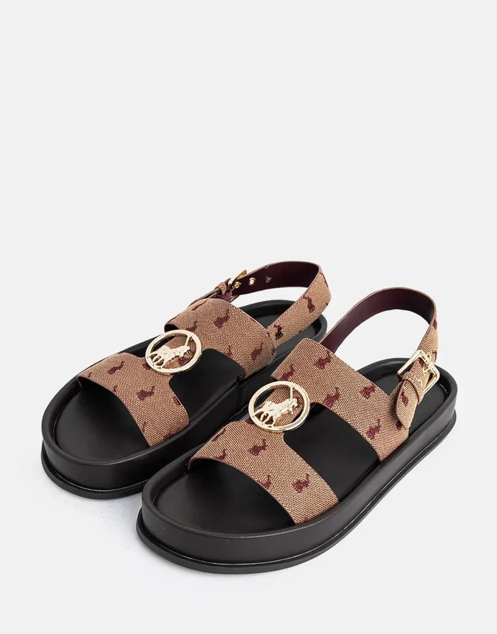 Polo Womens Moulded Trim Sandal-Burgundy 0067836.