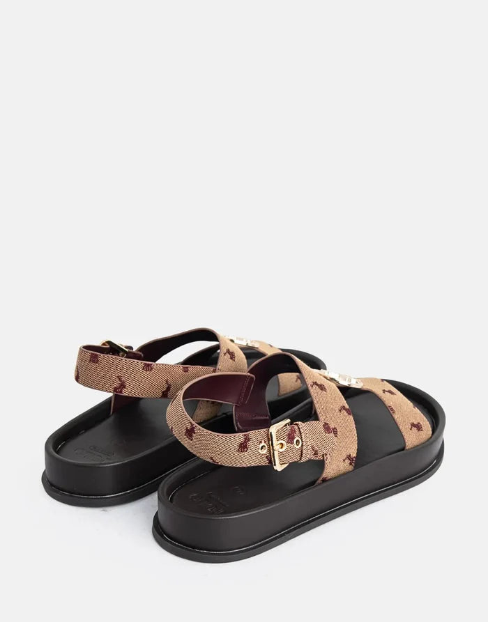 Polo Womens Moulded Trim Sandal-Burgundy 0067836.