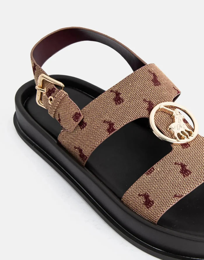 Polo Womens Moulded Trim Sandal-Burgundy 0067836.