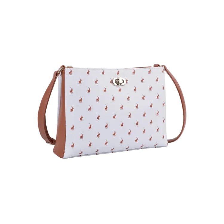 Polo Iconic Multi Compartment Sling-White POS432221.